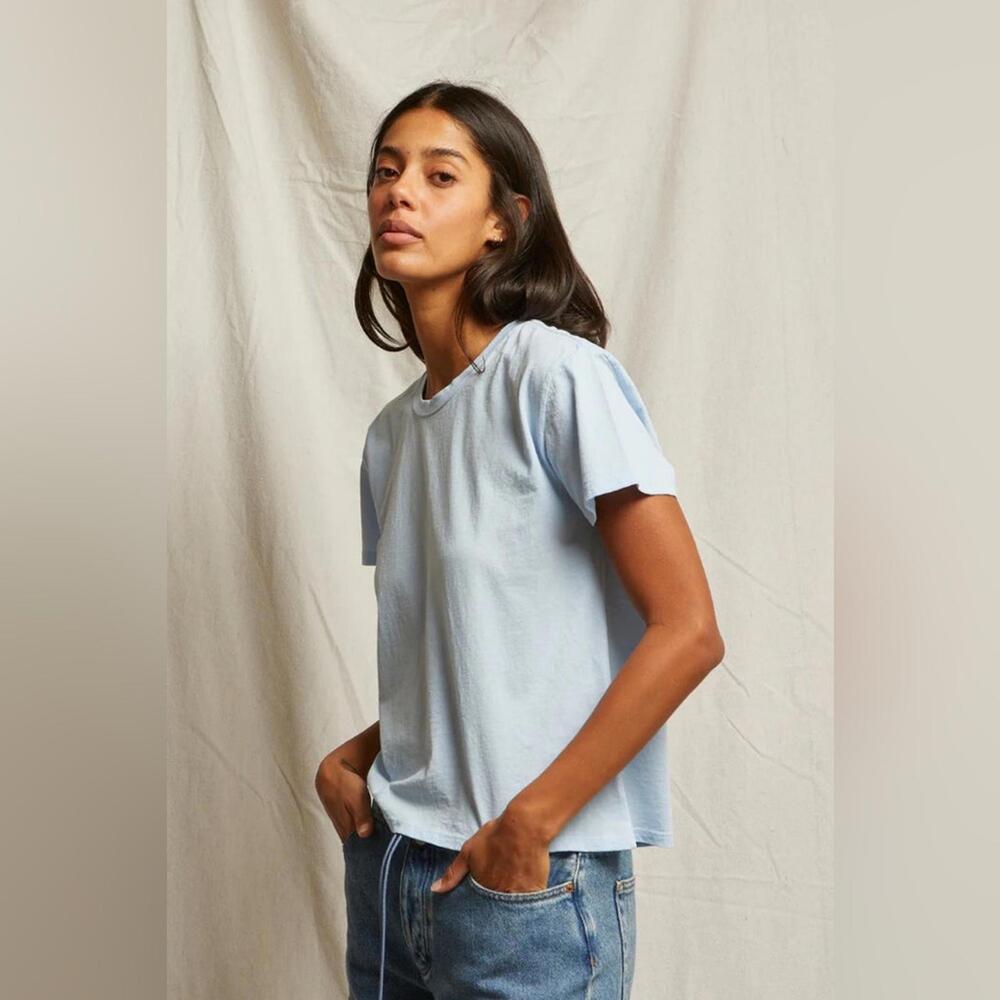 Perfect White Tee Harley Tee in Sky Blue